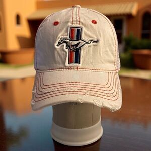 Ford Mustang Embroidered Pony Grille Emblem Snapback Hat Baseball Cap